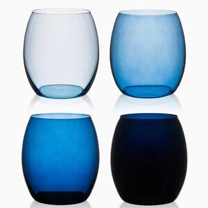 Les Nuages Blue Ombré Glasses, Set of 4